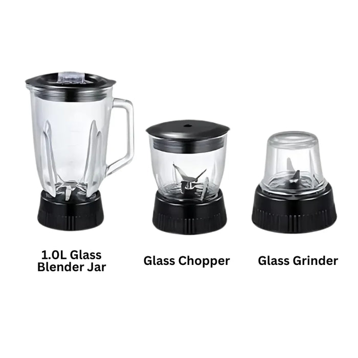 Eisenbach HW-1508 4 en 1: Exprimidor, Licuadora, Procesador y Molino 1000W