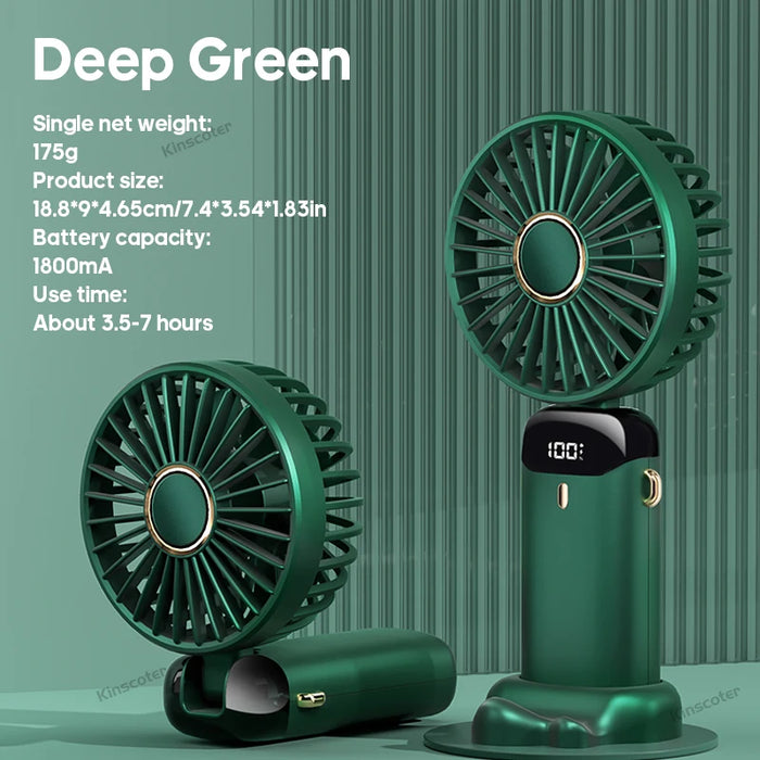 Hands-Free Foldable Neck Fan USB Rechargeable 5 Speeds | BronAir©