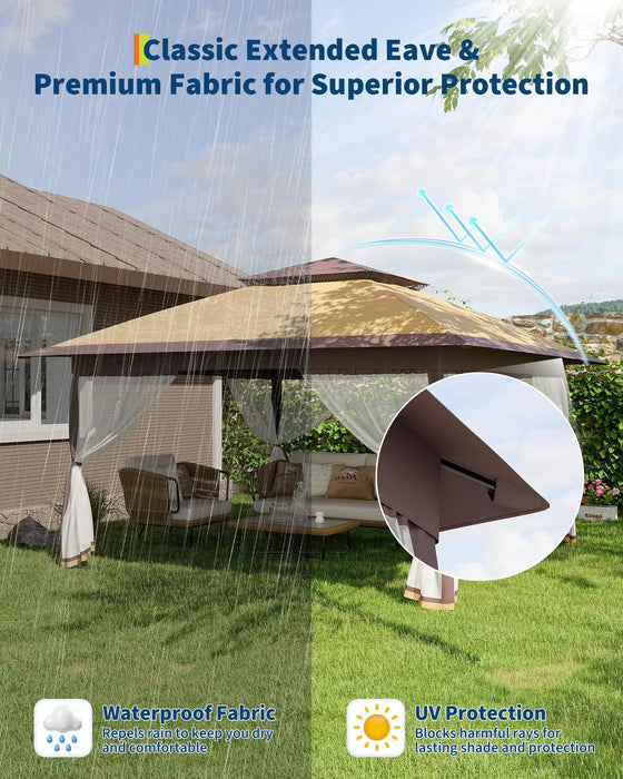 Carpa Portátil 3x3M Impermeable con Mosquitera UV50+