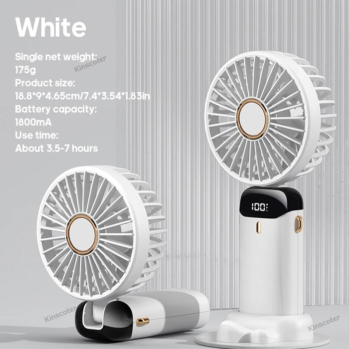 Hands-Free Foldable Neck Fan USB Rechargeable 5 Speeds | BronAir©