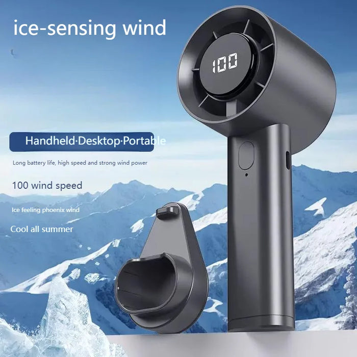 Portable Handheld Fan with LED Semiconductor Cooling and 100 Speeds | BronAir©