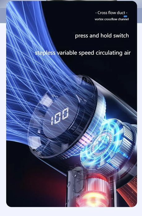 Portable Handheld Fan with LED Semiconductor Cooling and 100 Speeds | BronAir©