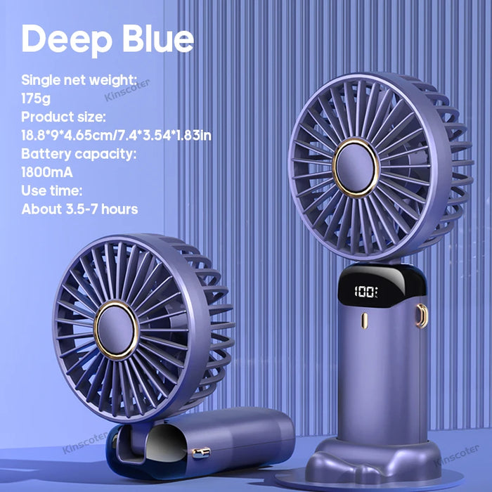 Hands-Free Foldable Neck Fan USB Rechargeable 5 Speeds | BronAir©