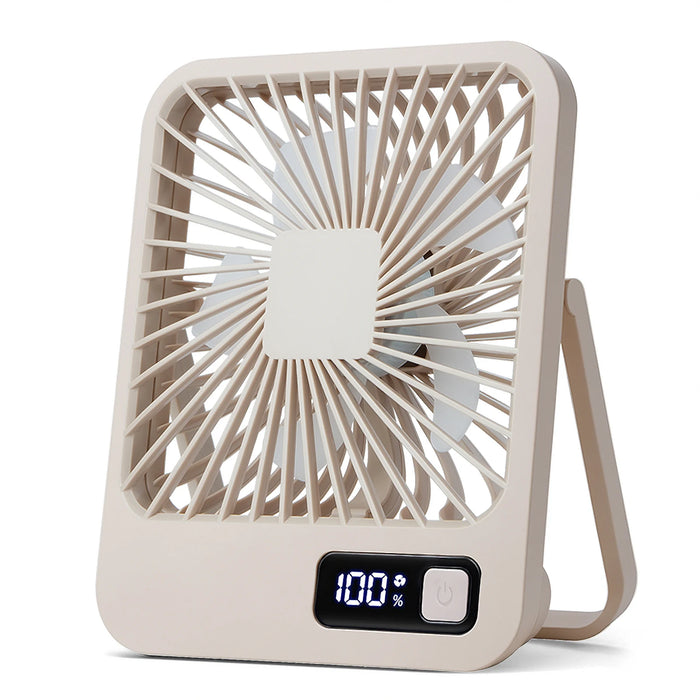 Foldable USB Rechargeable Desk Fan 5 Speeds with Digital Display | BronAir©