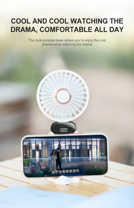 Hands-Free Foldable Neck Fan USB Rechargeable 5 Speeds | BronAir©