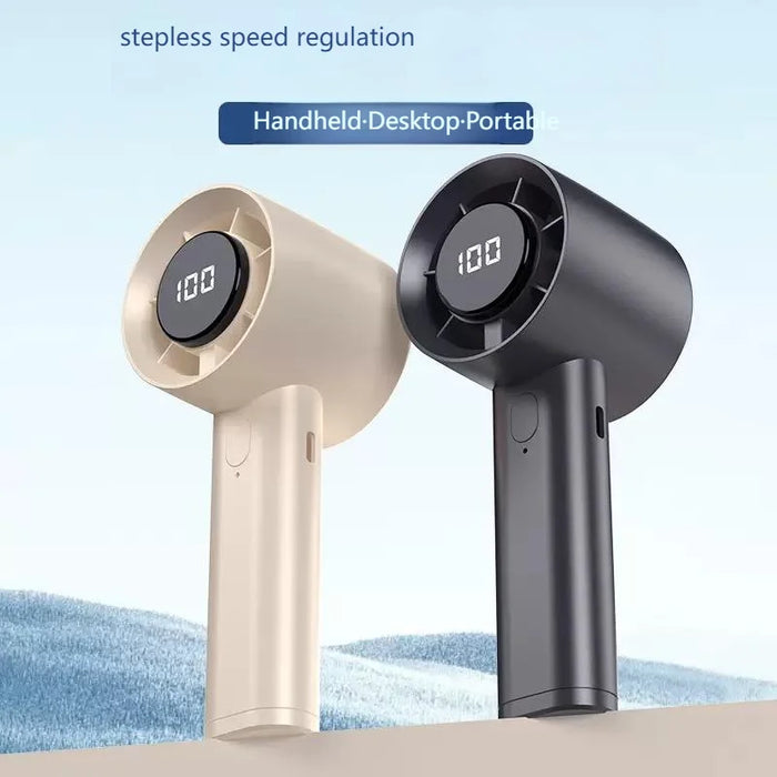 Portable Handheld Fan with LED Semiconductor Cooling and 100 Speeds | BronAir©
