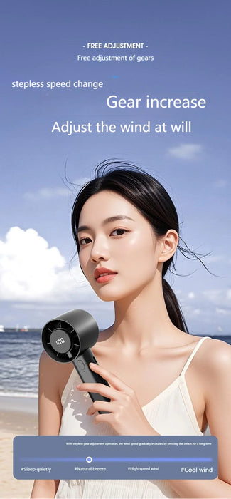 Portable Handheld Fan with LED Semiconductor Cooling and 100 Speeds | BronAir©