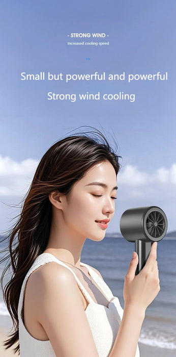 Portable Handheld Fan with LED Semiconductor Cooling and 100 Speeds | BronAir©