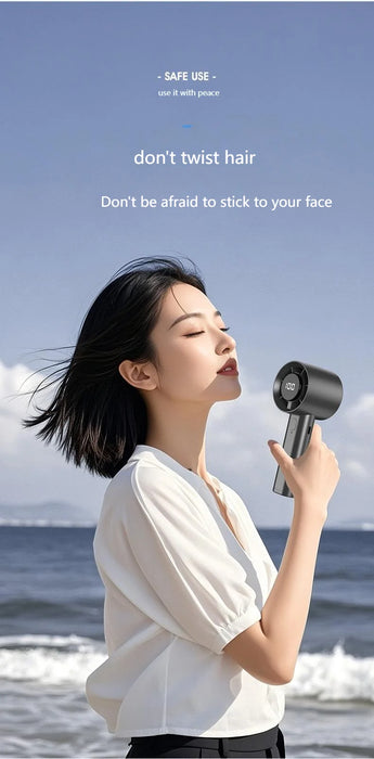 Portable Handheld Fan with LED Semiconductor Cooling and 100 Speeds | BronAir©