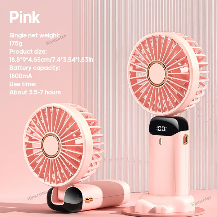 Hands-Free Foldable Neck Fan USB Rechargeable 5 Speeds | BronAir©