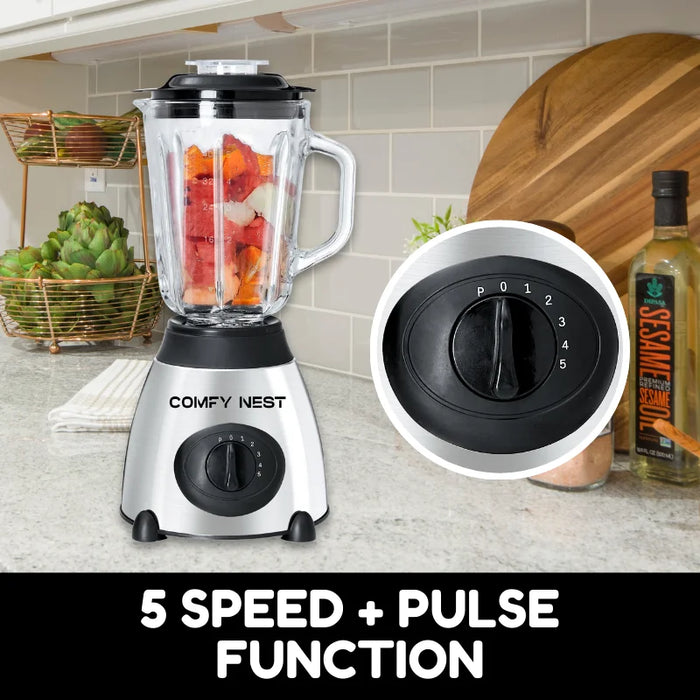 Batidora de vaso y molinillo Comfy Nest 800W 1.5 L