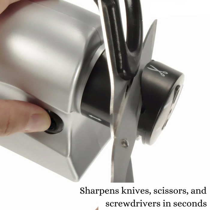 Afilador eléctrico, sacapuntas eléctrico de cuchillos y tijeras  2 en 1 | BronKitchen©