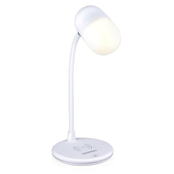 Grundig ED-72546: Lámpara de escritorio LED 3 en 1, altavoz Bluetooth y cargador inalámbrico - Bronmart