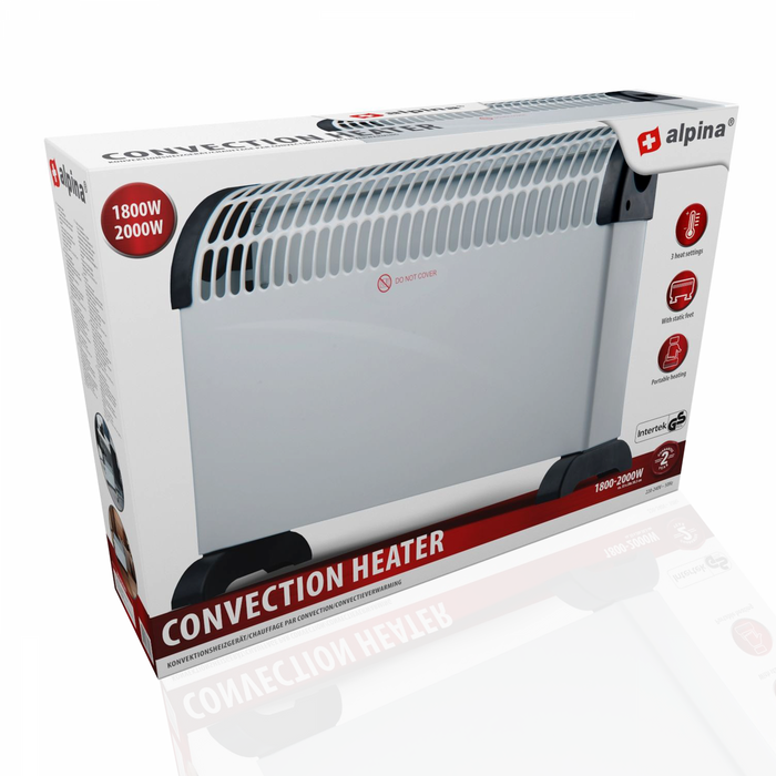 Calefactor eléctrico, calentador eléctrico convector portátil 2000W | BronHome©