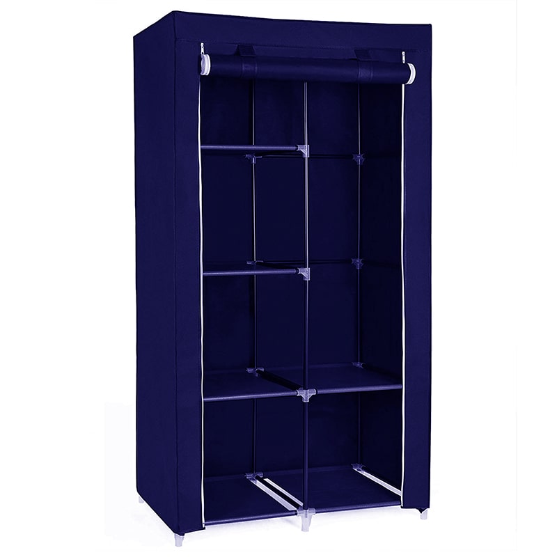 Clothing fabric cabinet, folding wardrobe organizer Blue Small | Bronhome © — BRONMART