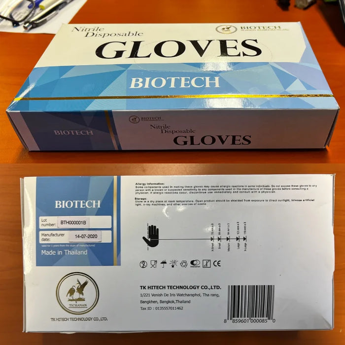 Biotech BTS-00850: Guantes desechables de nitrilo - Pequeños -Bronmart