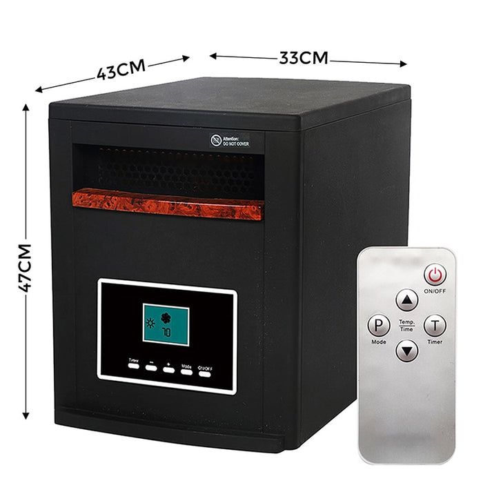 Calefactor, estufa bajo consumo de infrarrojos de cuarzo de 1500 W de gabinete | BronHome©