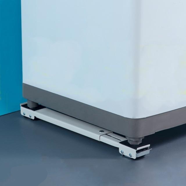 Carro de soporte de montaje ajustable para lavadora inferior de frigorífico, chasis de suelo de soporte móvil para frigorífico