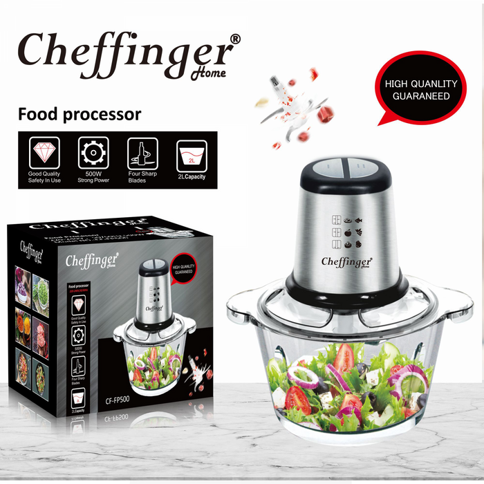 Cheffinger CF -FP500: 2L - 500W Küchenmaschine