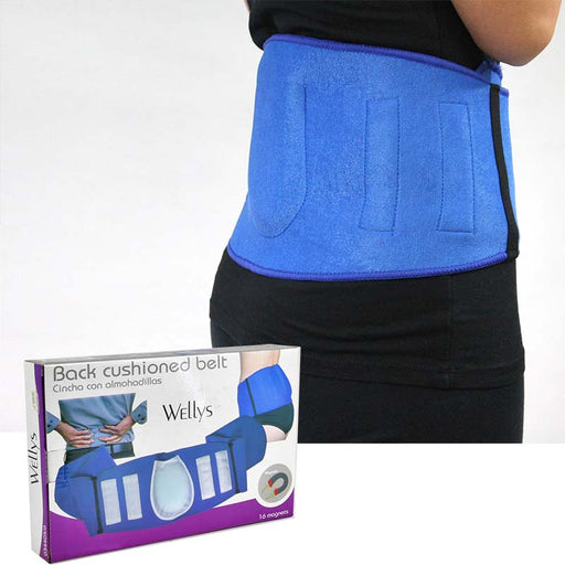 Lumbar belt, lumbar belt with magnetotherapy - Unisex blue | Bronwelys ©