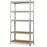 Estantería-metálica-kit-Marrón-y-Plata-180x90x40cm, carga-max. 175kg-por-balda-BronTools©,HG-8027-Clayette-de-Stockage-Galvanisee-HG-8027-2-bronmart.com