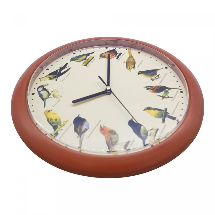 Reloj de pared con sonido de pájaros Europeas - Wood | BronHome©