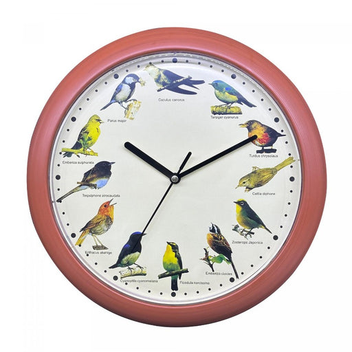 Reloj de pared con sonido de pájaros Europeas - Wood | BronHome©