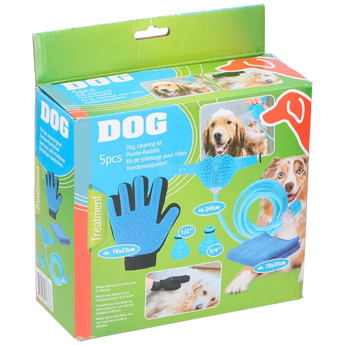 Kit lavador de perros  de 5 piezas  | BronPets©,Kit de lavado y limpieza para perros 5 en 1 para tratamiento de mascotas