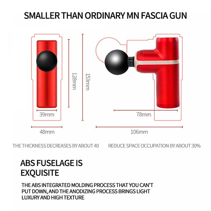Mini pistola de masaje portátil 2.0 Color Gris Oscuro | BronFit©