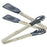Pinzas de cocina de bronmart,extra anchas, cocina, barbacoa. Cabeza de espátula de nailon fácil de girar para cacerola, barbacoa, carne, ensalada, parrilla. Acero inoxidable con agarre de silicona. Pinzas antiadherentes, aptas para lavavajillas