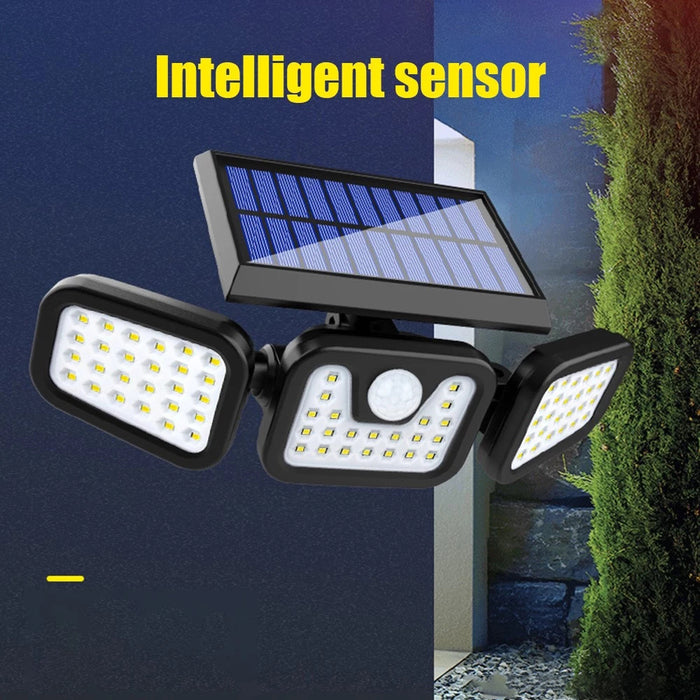 Lámpara de pared solar LED de panel dividido con Sensor de movimiento | BronSolar©