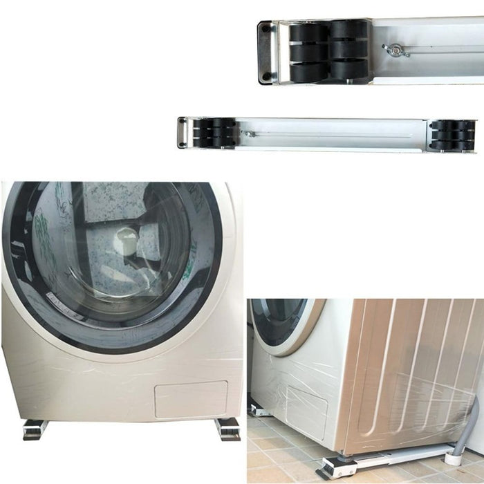 Carro de soporte de montaje ajustable para lavadora inferior de frigorífico, chasis de suelo de soporte móvil para frigorífico